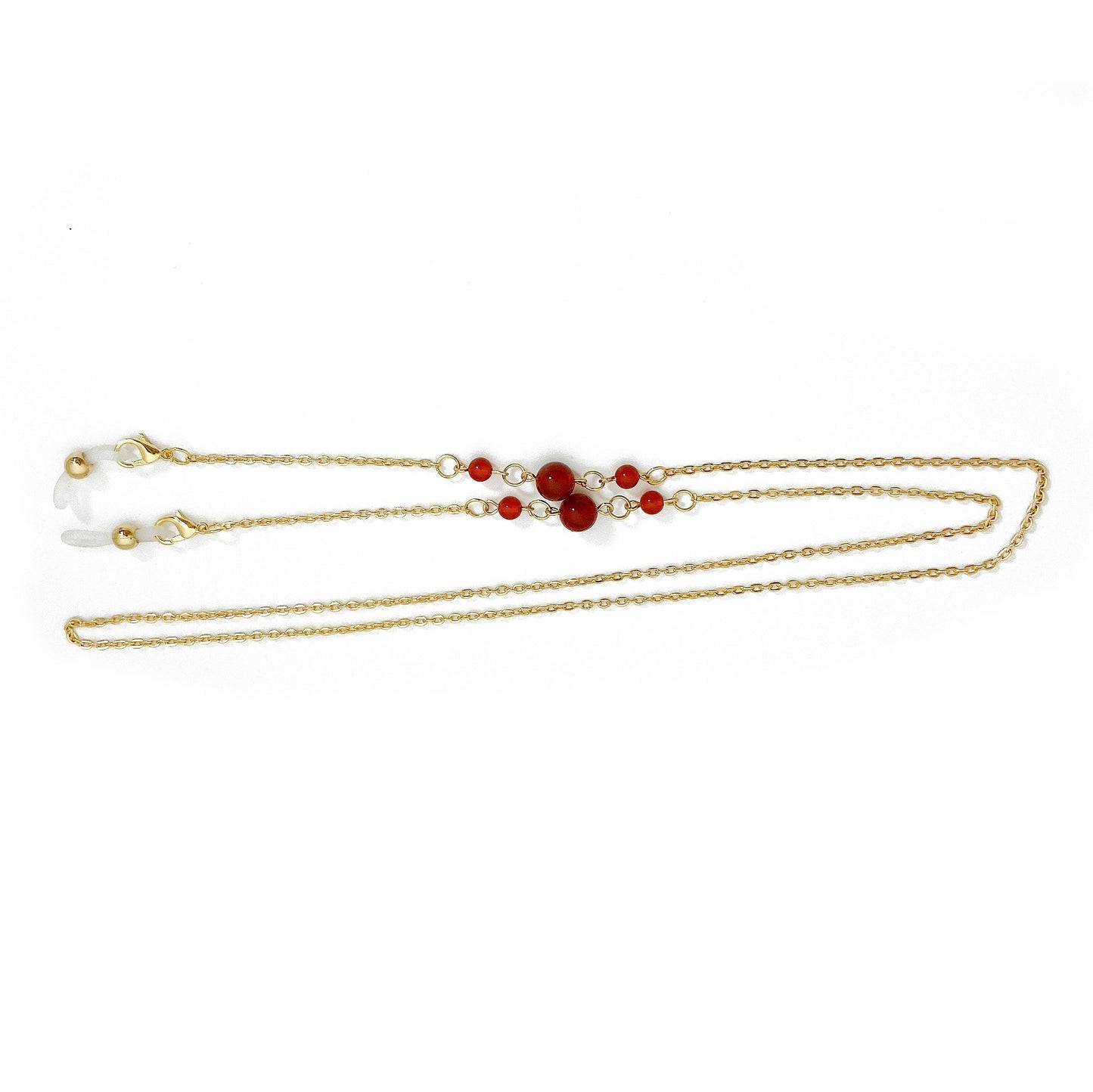Elegante Schmuckhalterkette mit Roten Akzenten Brehn