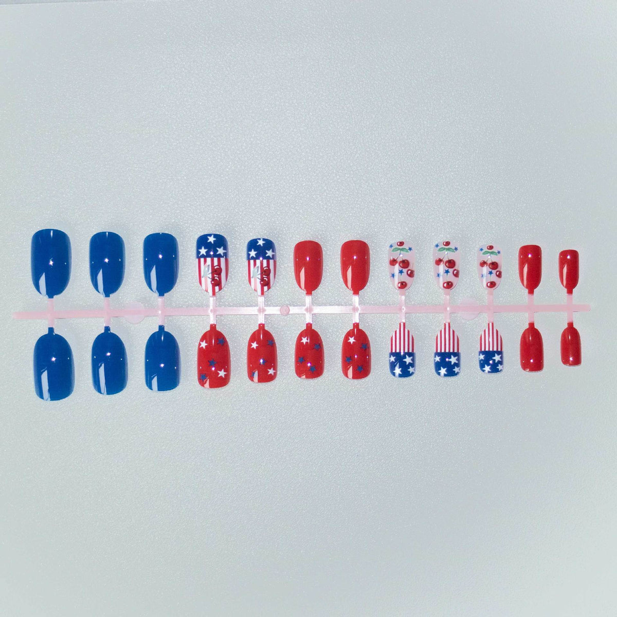 Patriotisches Kirsch-Themen-Nagelkunst-Set