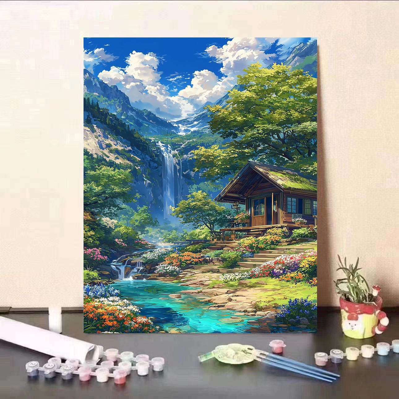 Scenic Waterfall Canvas Kunstdruck Brehn