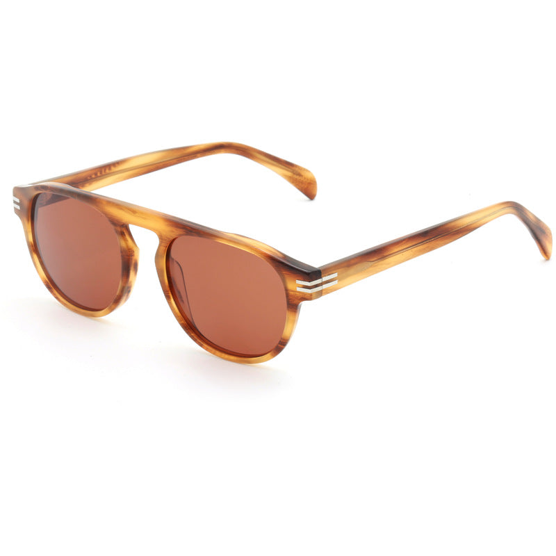 Damen modische Sonnenbrille mit schmalem Rahmen und stylischen Akzenten Brehn