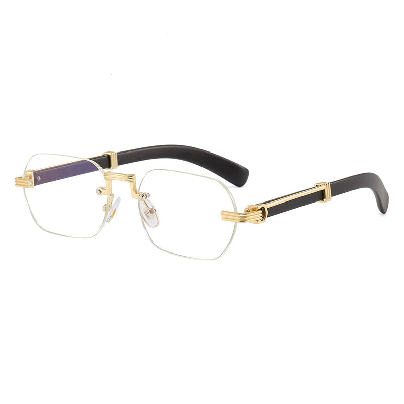 Damen Geometrische Designer-Sonnenbrille mit luxuriösem Metallrahmen Brehn