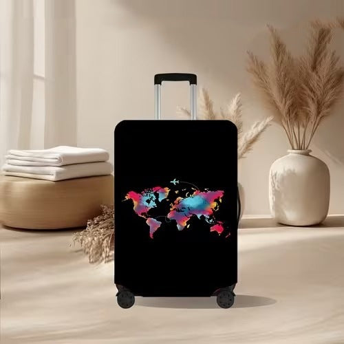 Unisex nan elastische Kofferhülle mit vulkanischem Lava-Marmordesign, dehnbarer Schutzüberzug für Trolley Brehn