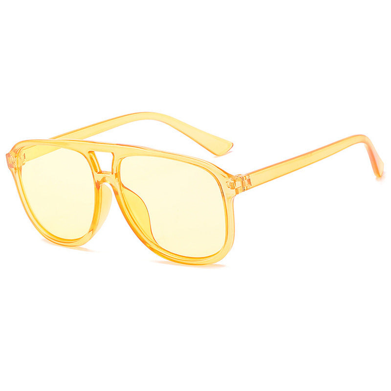 Damen modische Sonnenbrille im transparenten Design mit farbigen Gläsern Brehn