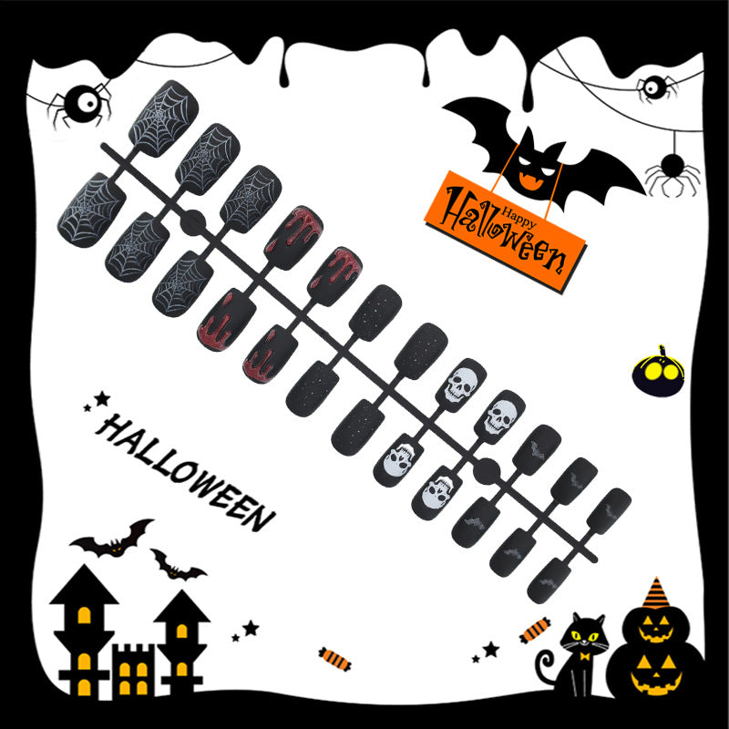 Halloween Kunstnagelset mit gruseligen Motiven Brehn