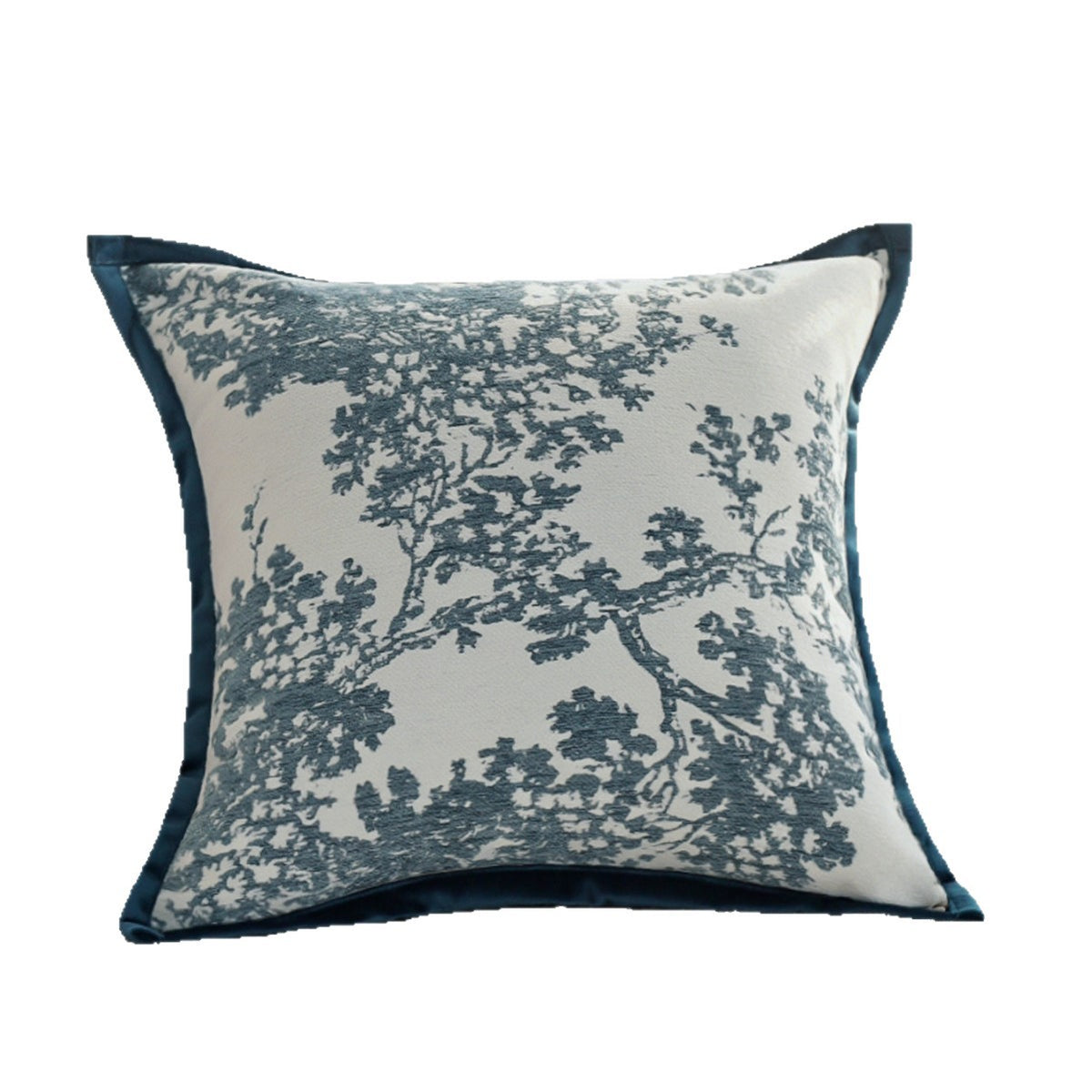Quadratischer Kissenbezug mit feinem Toile‑Jacquard und seidiger Kederkante Brehn