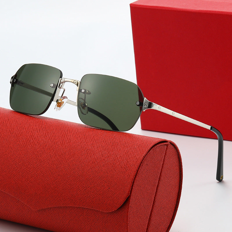 Damen elegante modische Sonnenbrille mit hochwertigem Metallrahmen Brehn