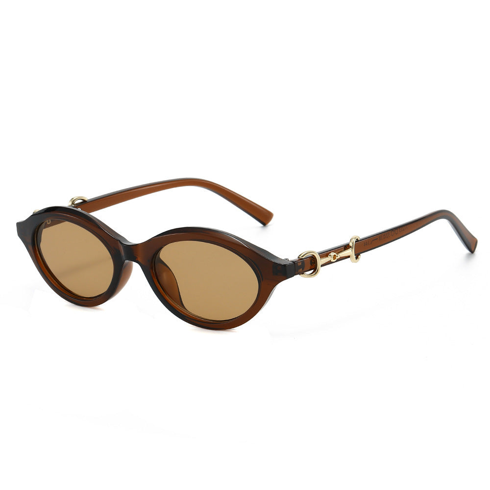 Modische Retro Oval Sonnenbrille Brehn