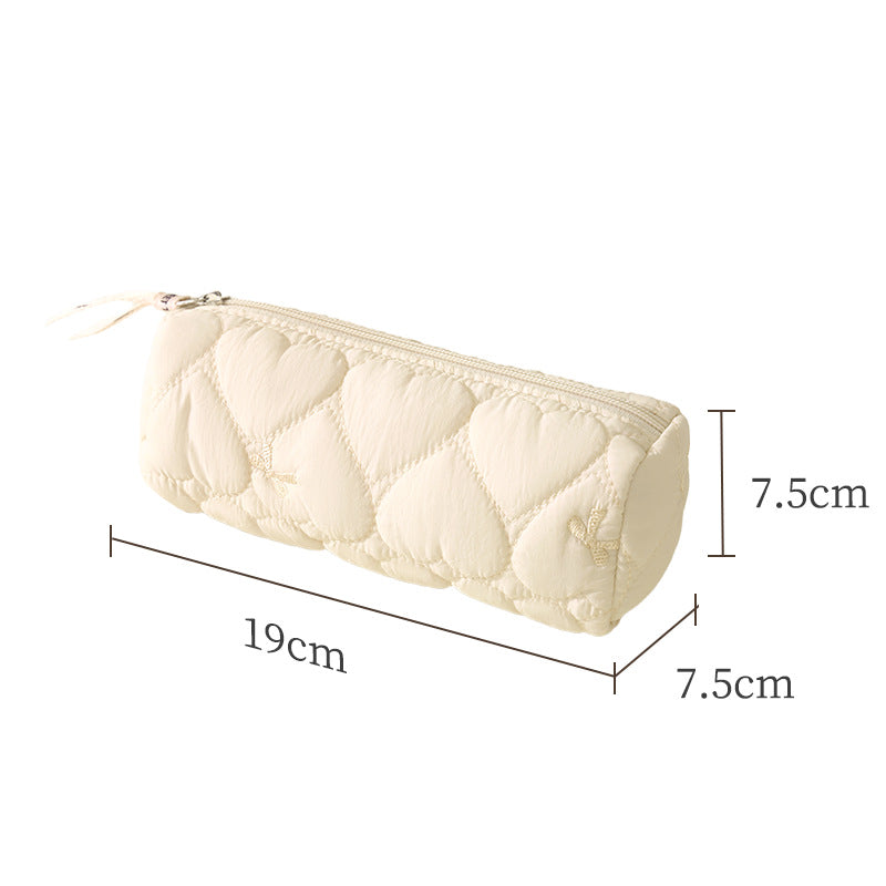 Gep quiltete Makeup-Pinsel-Tasche Brehn