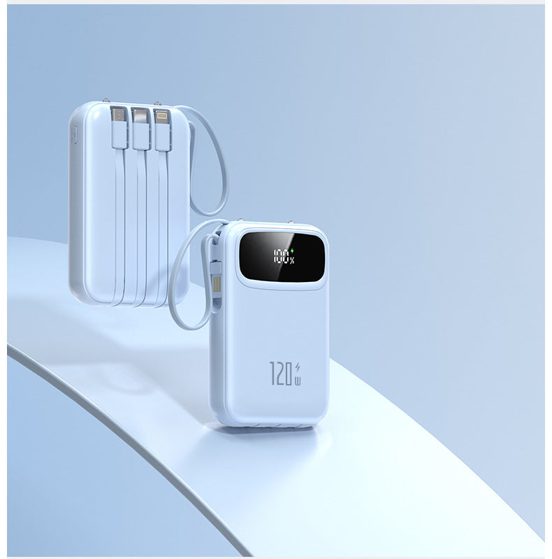 tragbare Powerbank mit integriertem Multikabel Brehn