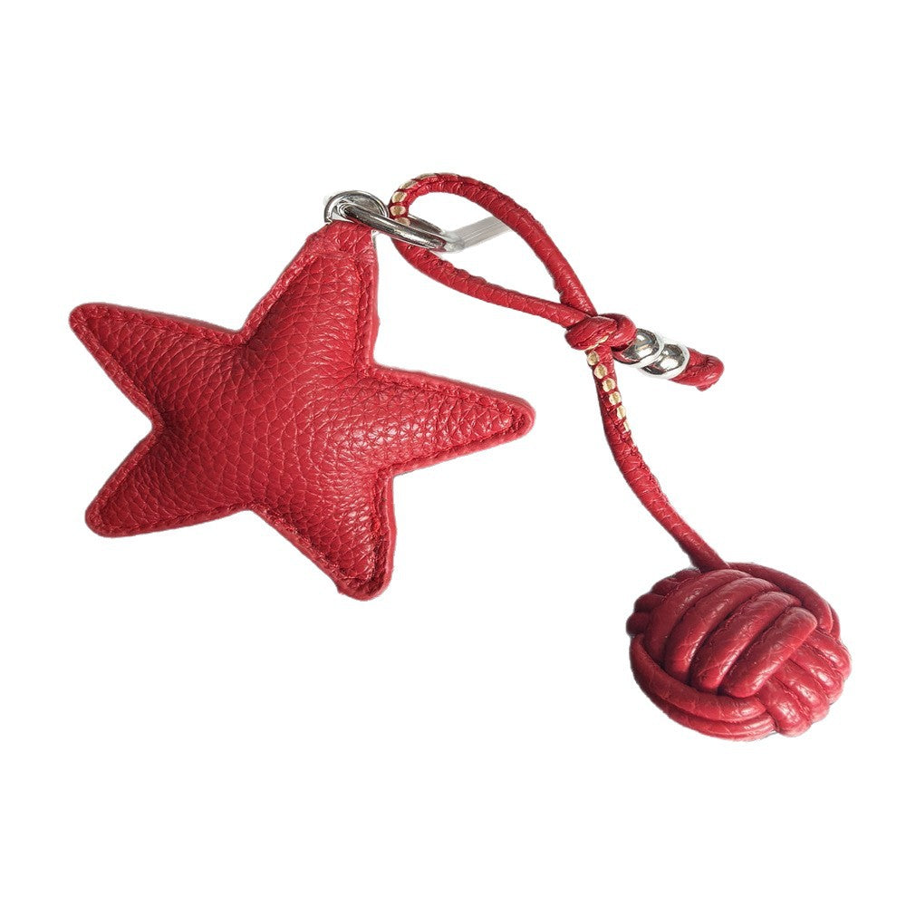 Leder Stern Charm Schlüsselanhänger Brehn