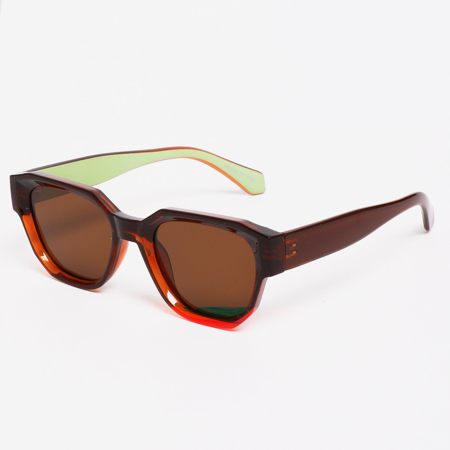 Damen Sonnenbrille im ausgefallenen Sechseckrahmen mit UV-Schutz Brehn