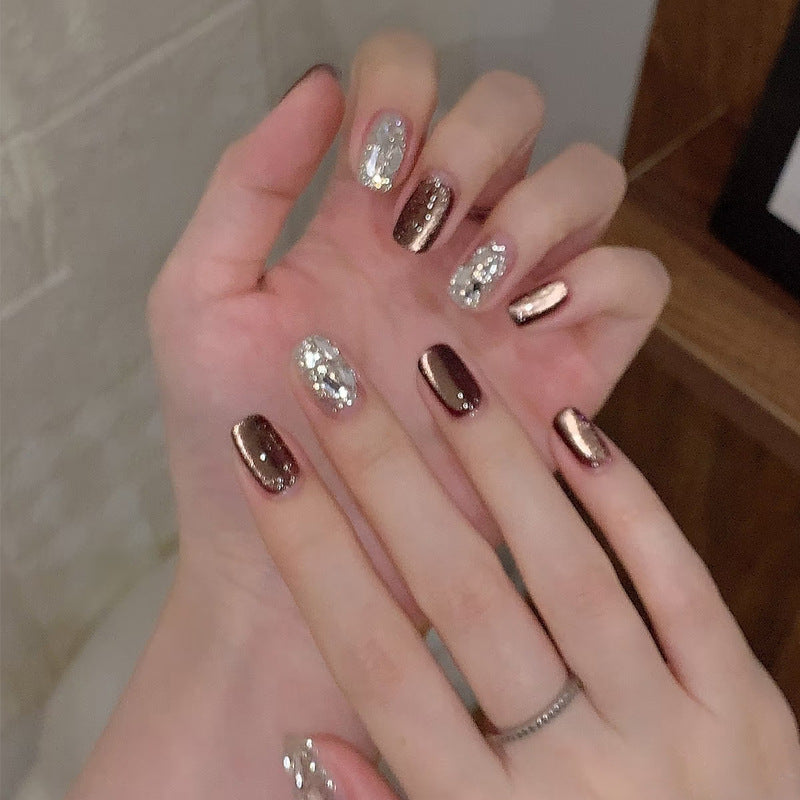 Glamouröser Glitzer-Press-On-Nagelset Brehn
