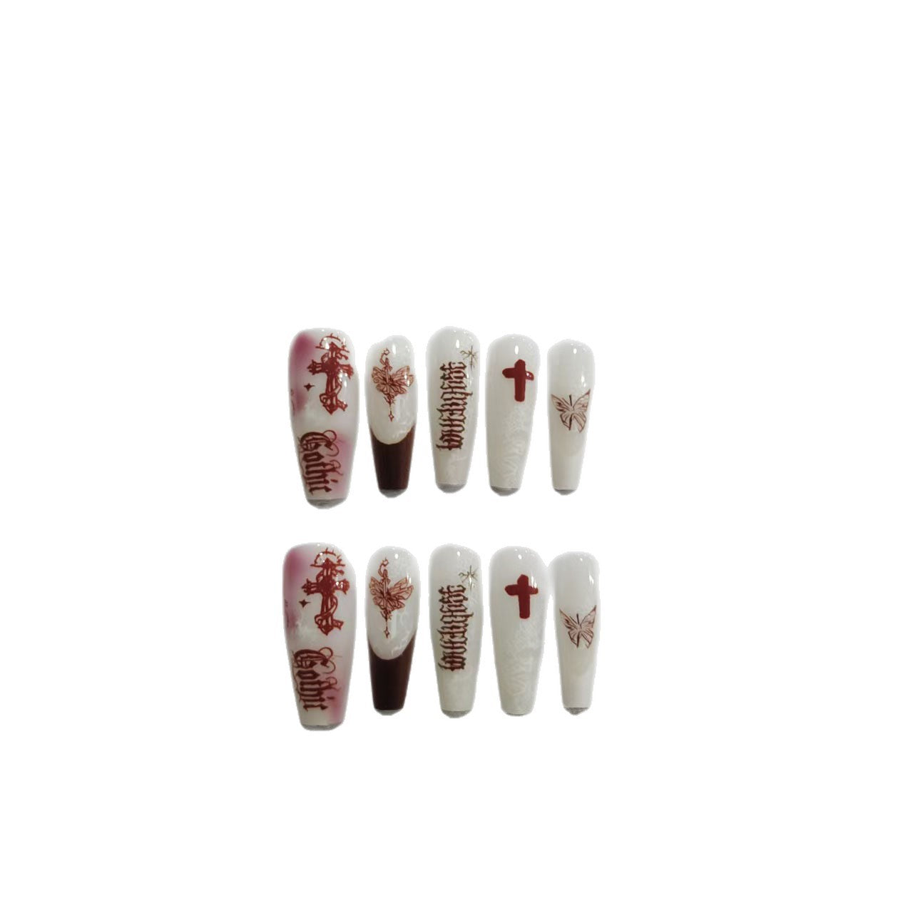 Gothic Themen Press-On Nagelkunst Brehn