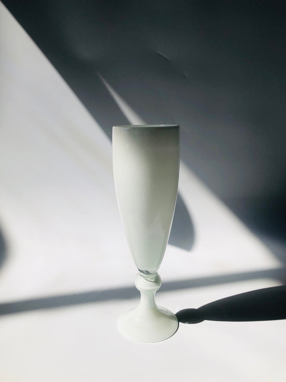 Hoch Handgeblasenes Fuß-Vase Trompeten Glas Brehn
