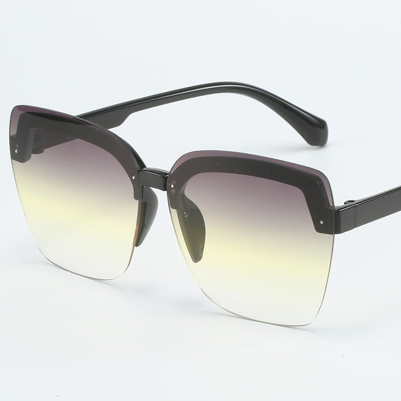 Damen modische Shield-Sonnenbrille mit modernem, eckigem Design Brehn