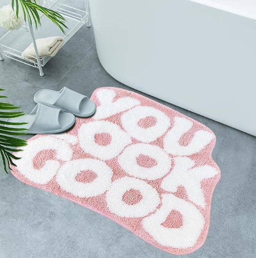 Plüsch Blatt-Design Badmatte Brehn