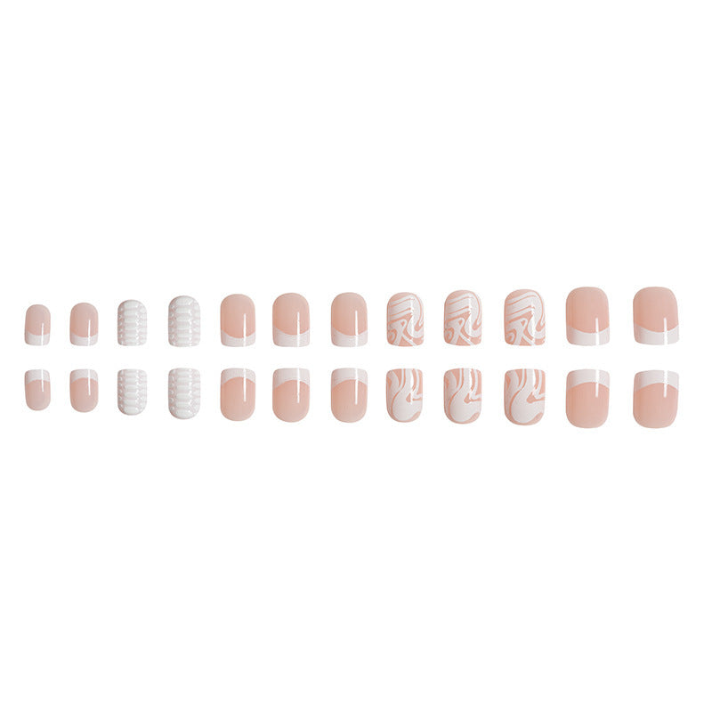 Künstlerische Acrylnagelverlängerungen mit Marmor Design Brehn