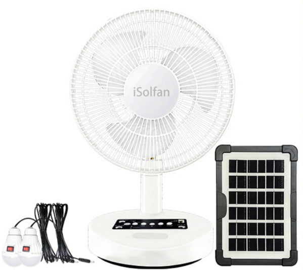 Damen Solarbetriebener Tischventilator mit Fernbedienung und variabler Geschwindigkeitsregelung Brehn