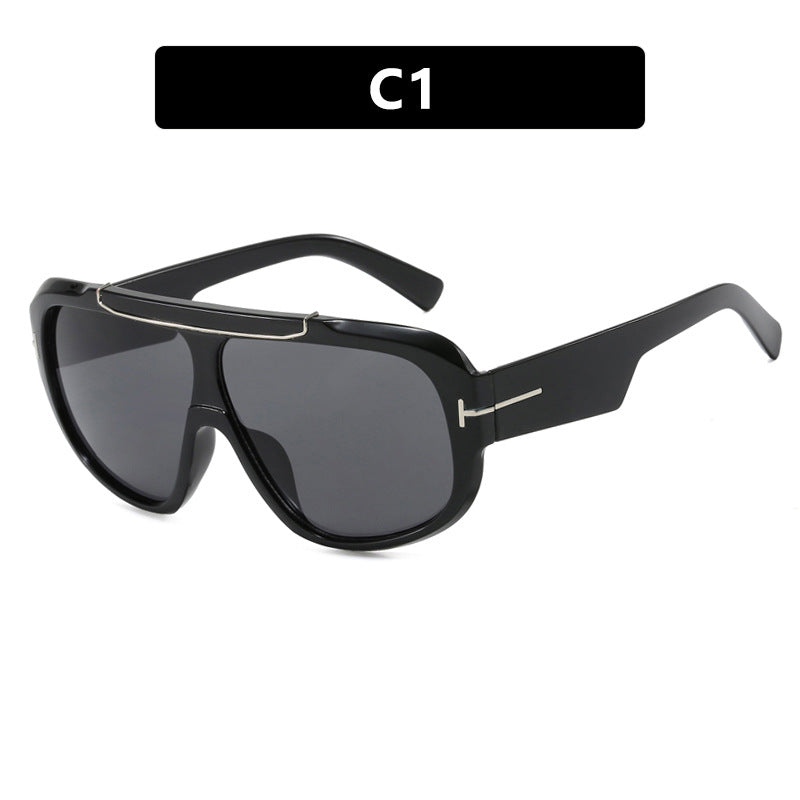 Damen Oversized-Sonnenbrille im modernen, transparenten Design Brehn