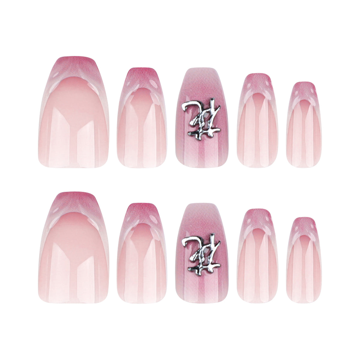 Kunstvolle Stiletto-Nägel mit floralen Akzenten und 3D-Details Brehn
