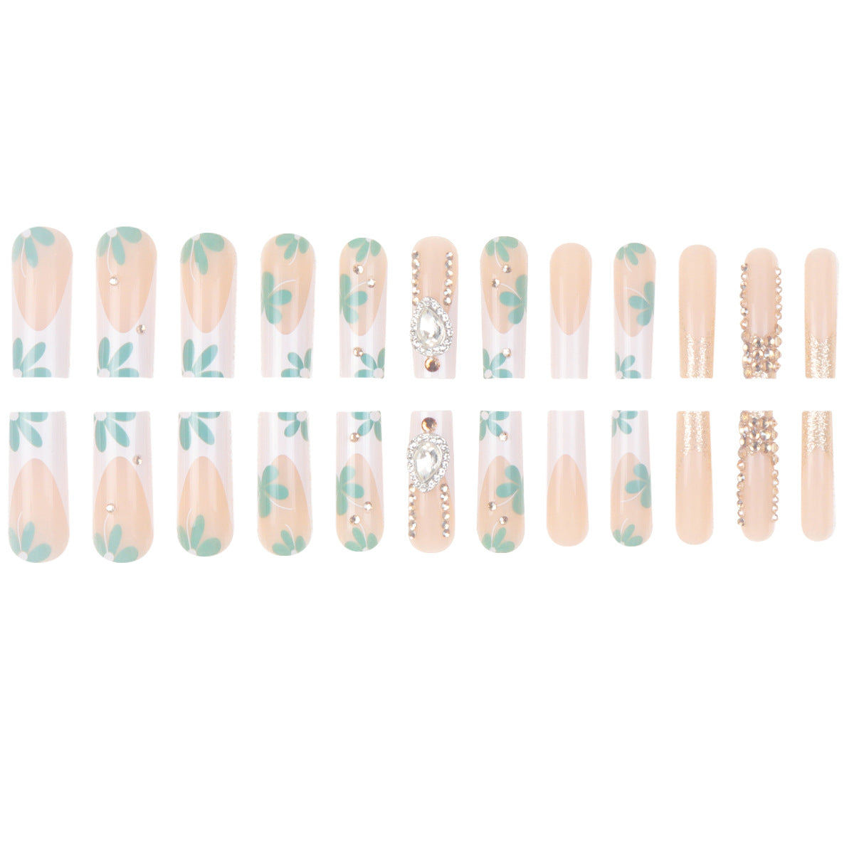 Elegante Floral Stiletto Nagelverstärkungen Brehn