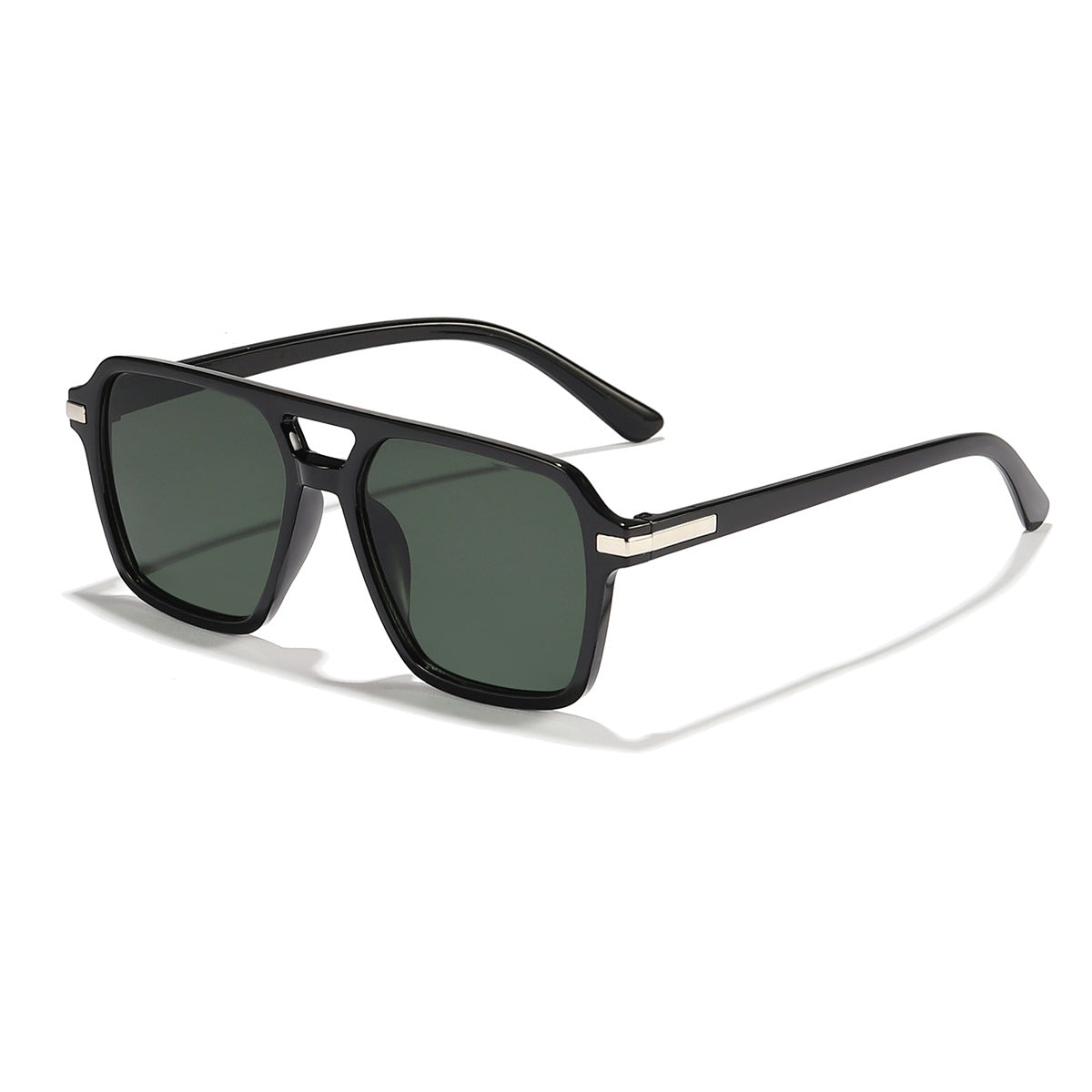 Damen quadratische Sonnenbrille mit elegantem transparentem Rahmen Brehn