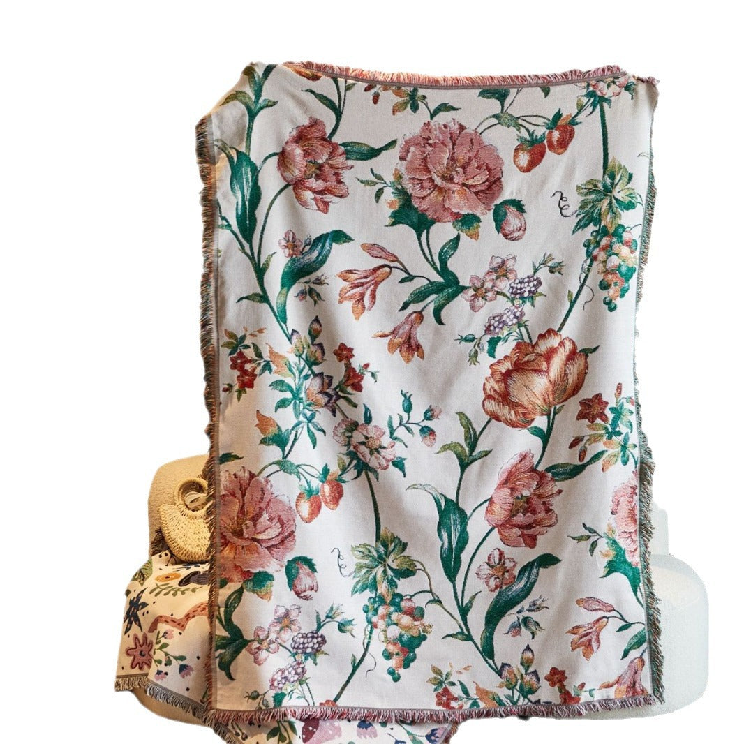 Blumenmuster dekorative Tagesdecke