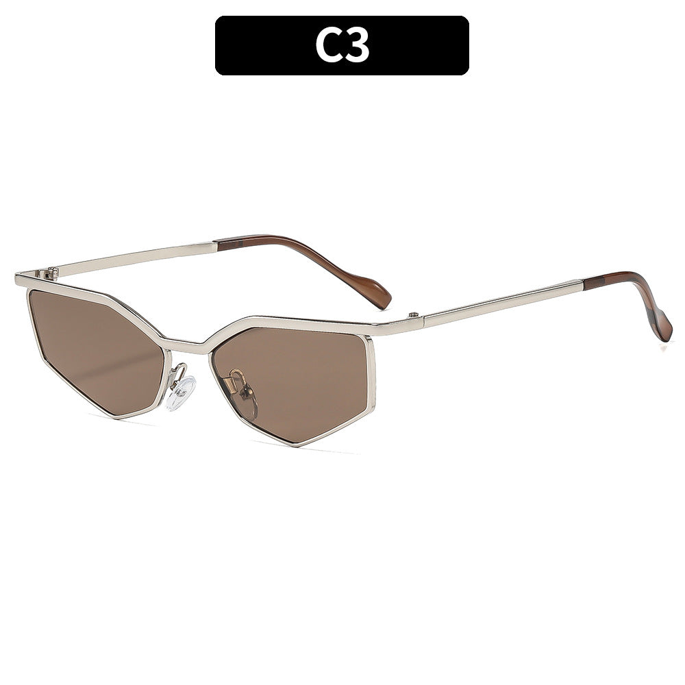Geometrischer Rahmen Cat-Eye Sonnenbrille