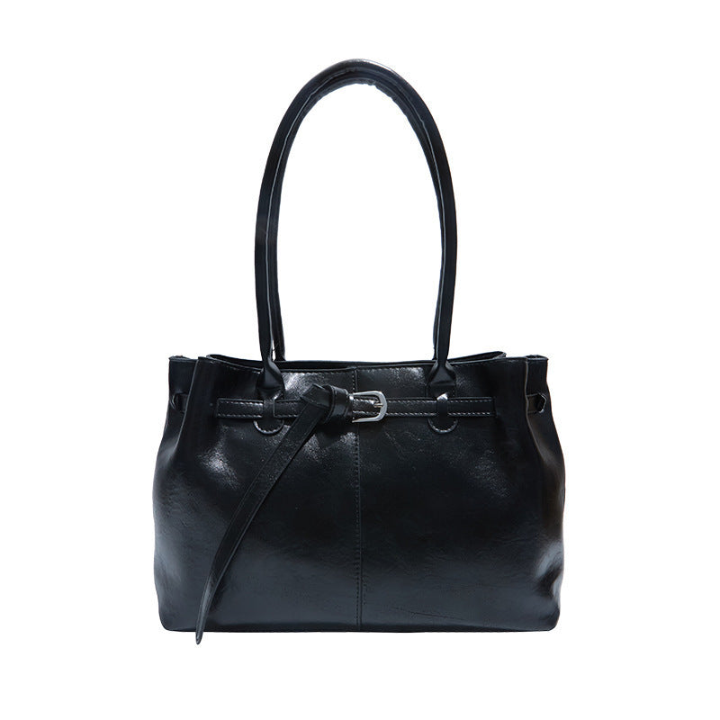 Elegante Leder Tragetasche
