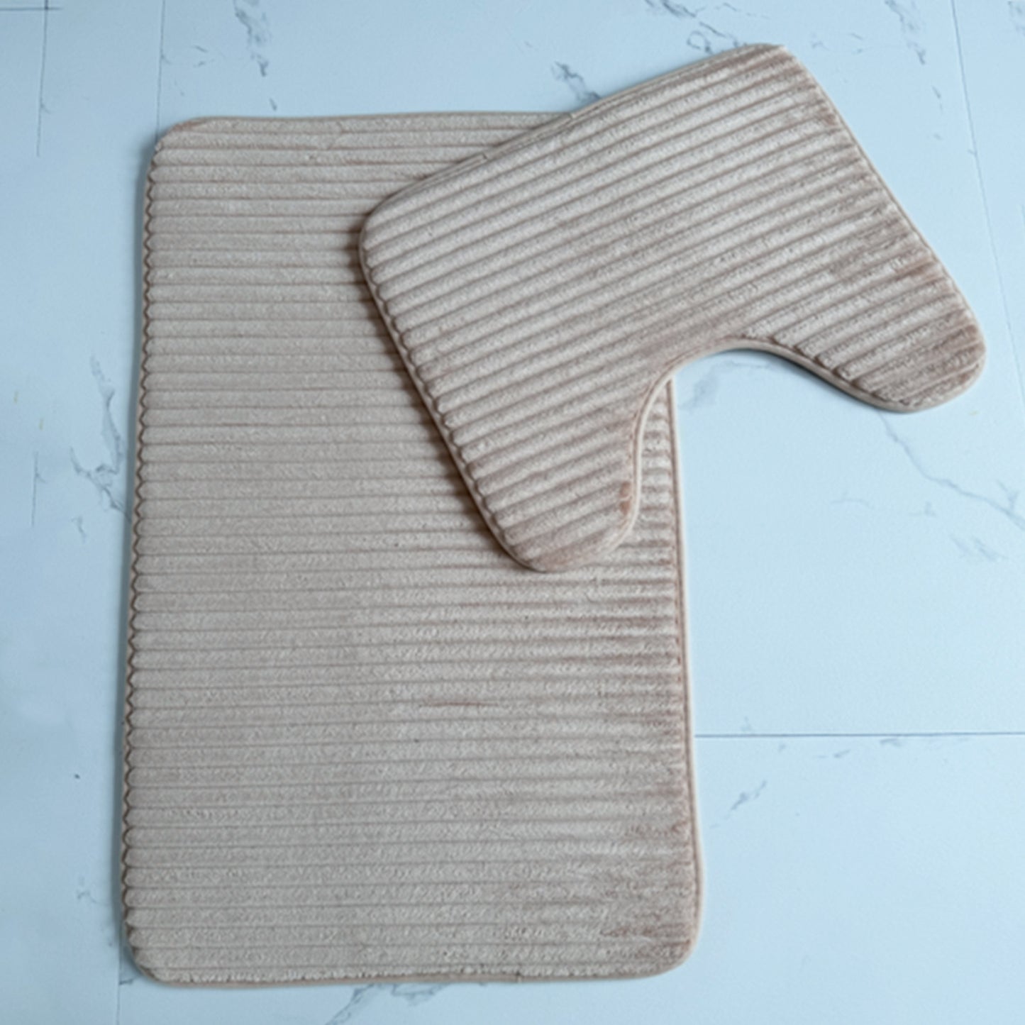 Plüsch-Badezimmermatte-Set Brehn