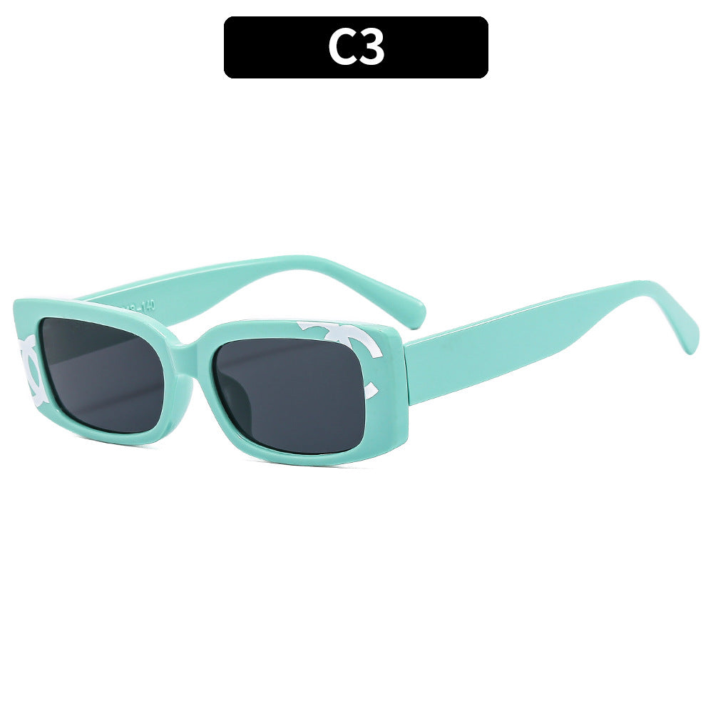 Klassischer Stil Retro Quadratischer Rahmen Sonnenbrille
