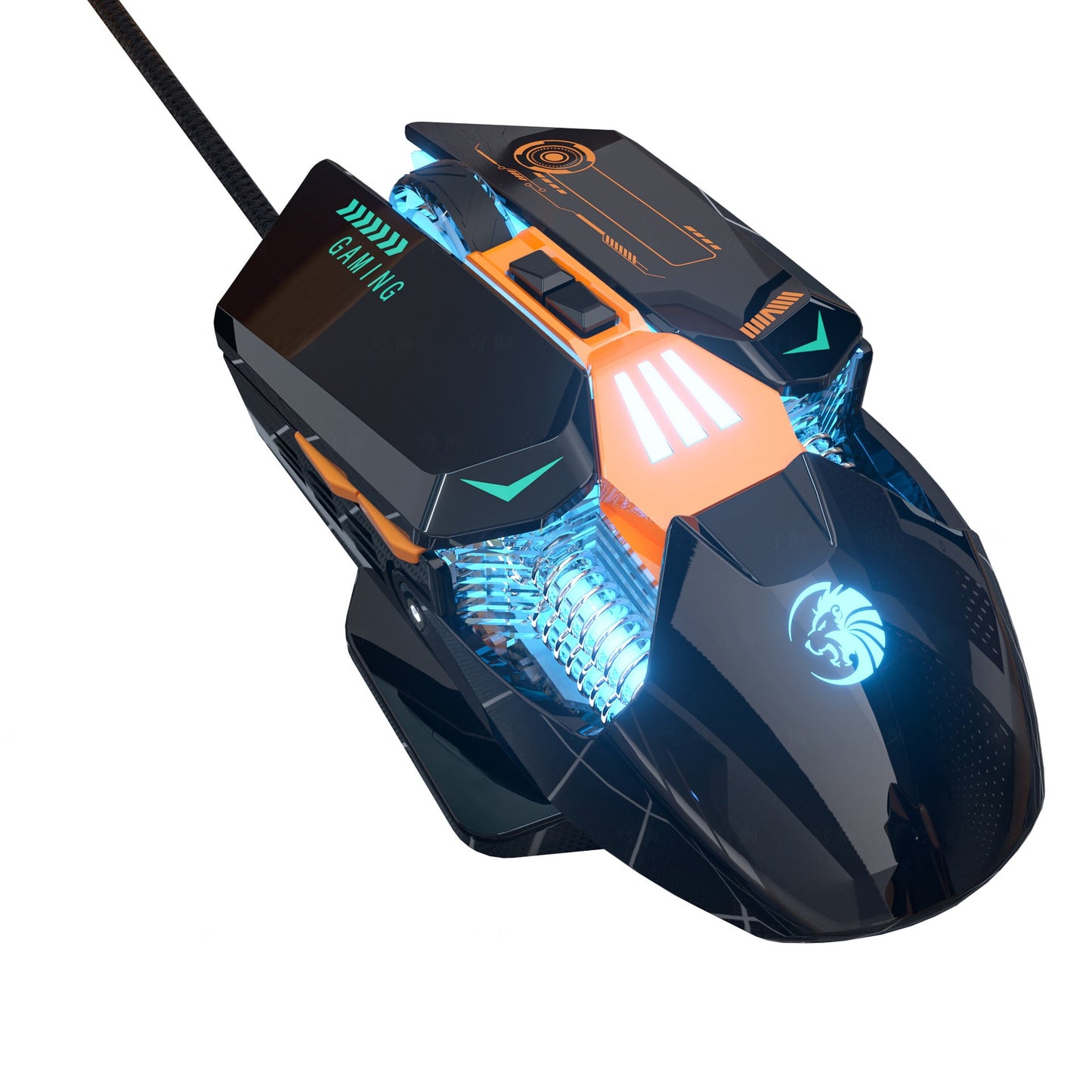 Ergonomische kabelgebundene Gaming-Maus mit anpassbarer RGB-Beleuchtung Brehn