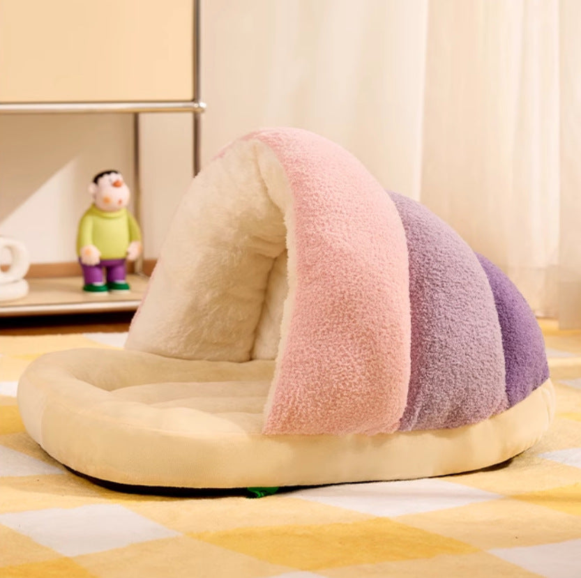 Gemütliches Eingeschlossenes Kuschelhundebett