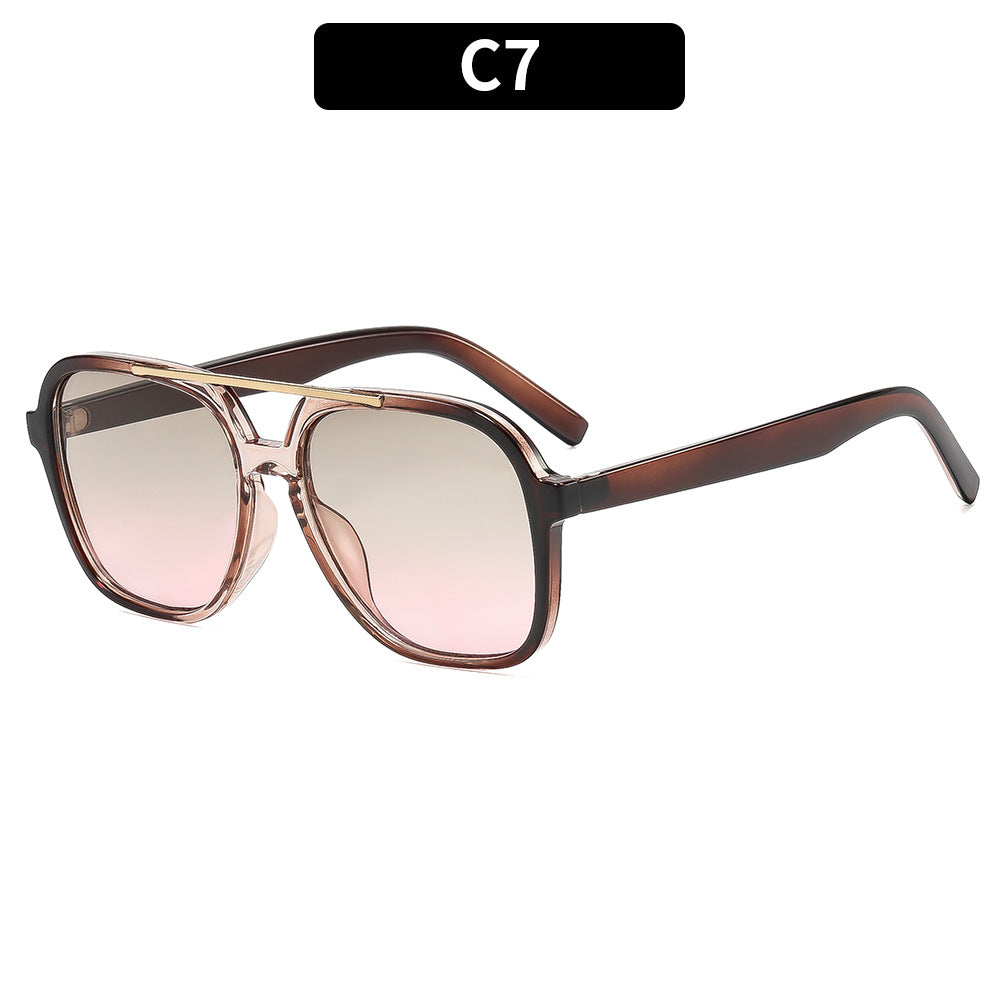 Vintage-inspirierte geometrische quadratische Sonnenbrille