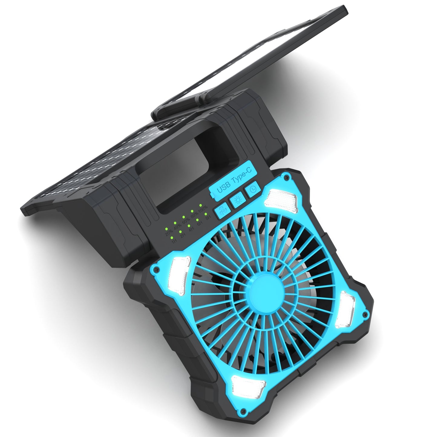 Damen Solarbetriebener Ventilator mit USB-Ladefunktion Brehn