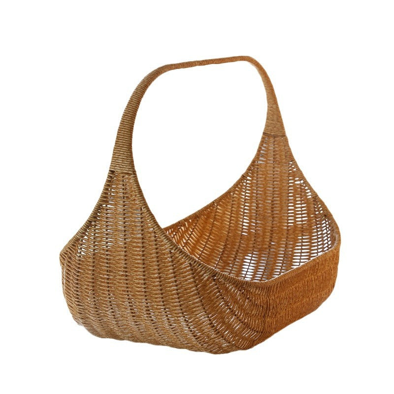 Damen Handgefertigter Rattan Korb mit eleganter Kontur Brehn