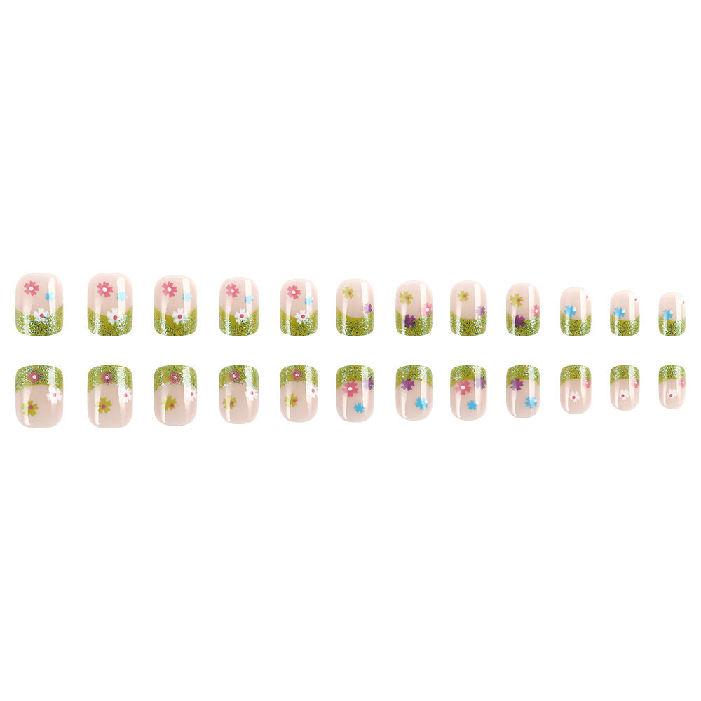 Floral Glitter Tipp Nagelkunst Design Brehn