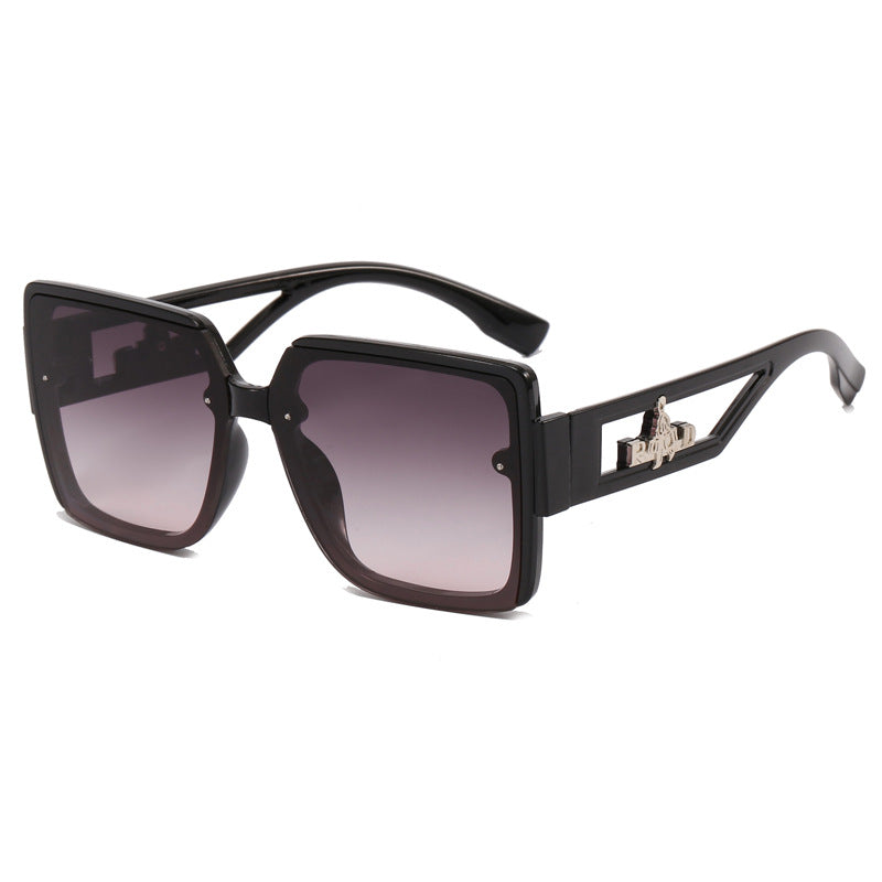 Damen quadratische Designer-Sonnenbrille mit eleganten Verzierungen Brehn