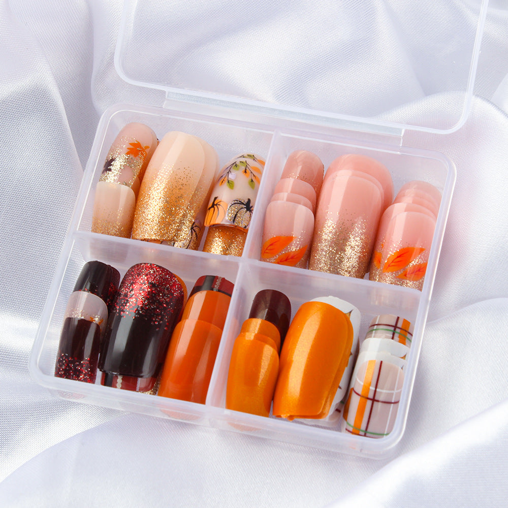 Herbst-inspiriertes Glitzer-Nagelkunst-Set Brehn