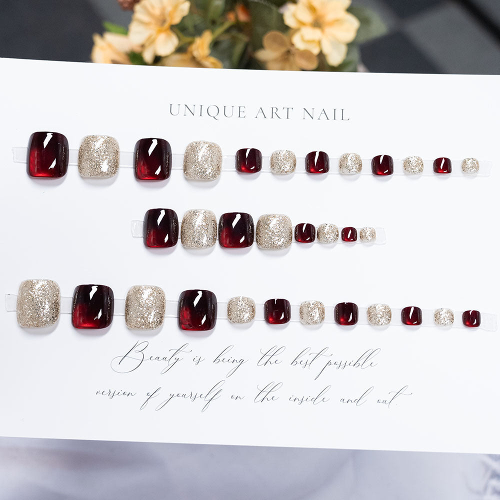Glamourös Glitter Fußnagelkunst Brehn