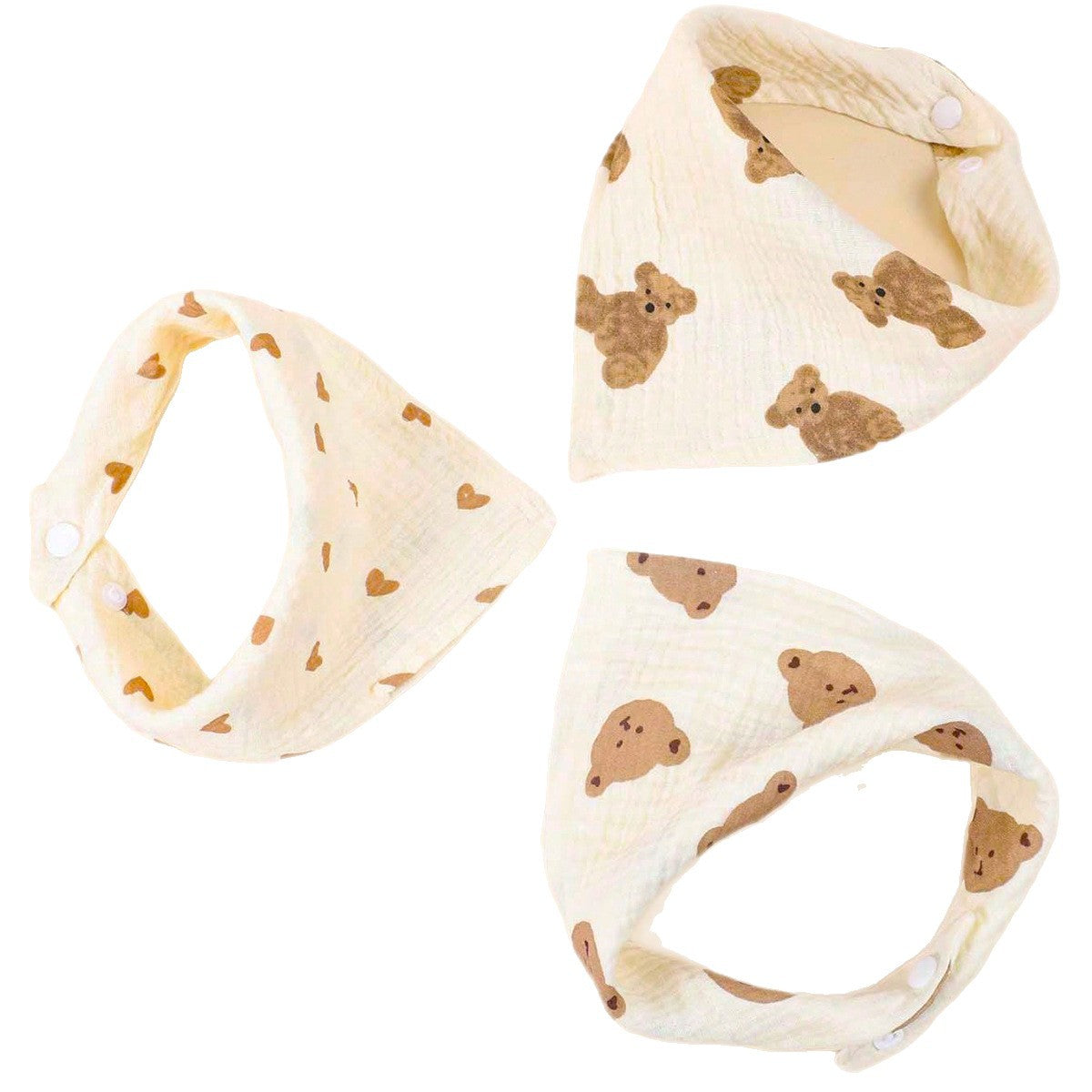 Weiches Baumwoll-Baby-Bandana-Lätzchen-Set Brehn