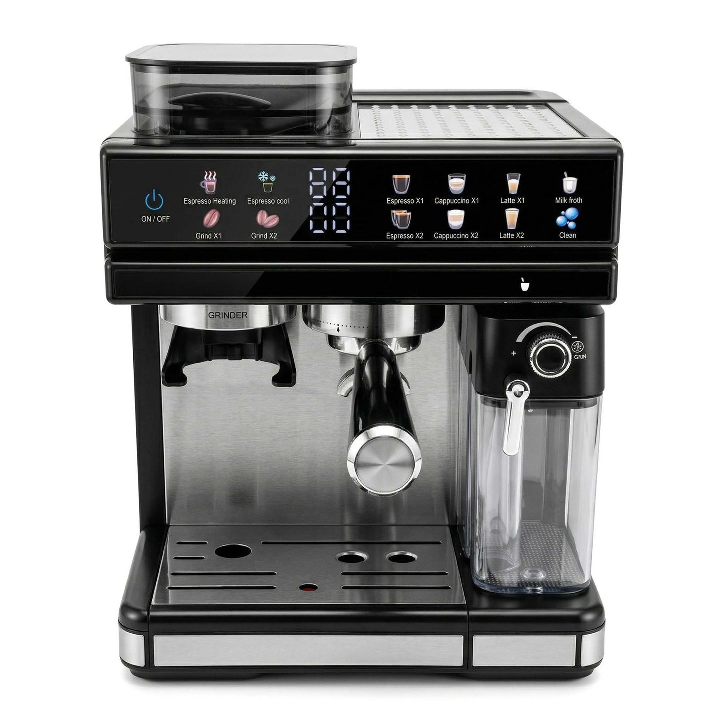 Espressomaschine mit Integriertem Mahlwerk und Präziser Temperaturregelung Brehn