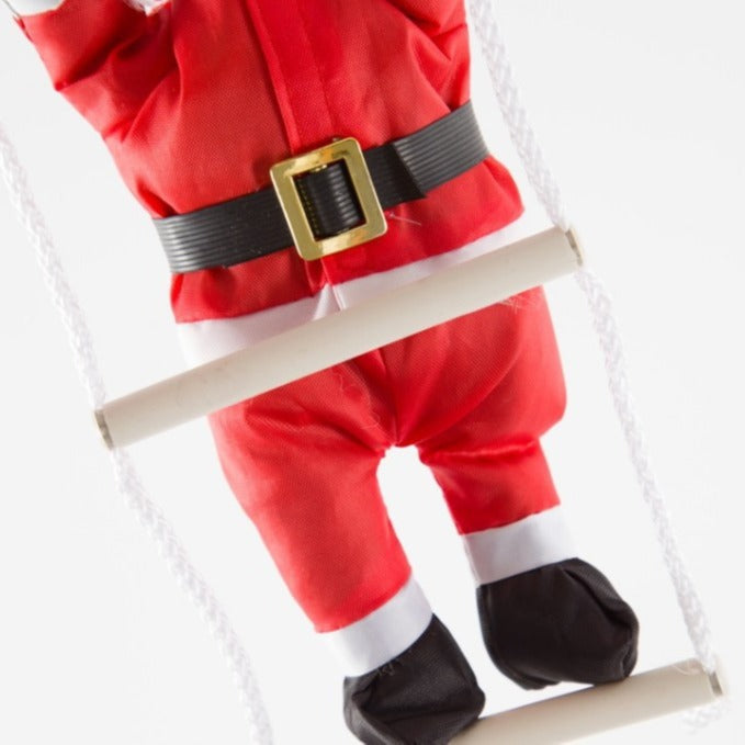 Dekorative Weihnachtsmannfigur mit Leiter