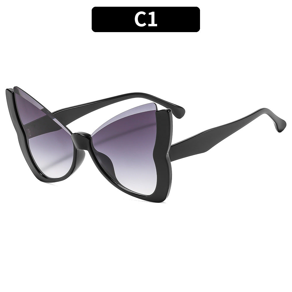 Oversized Schmetterlingsrahmen Sonnenbrille