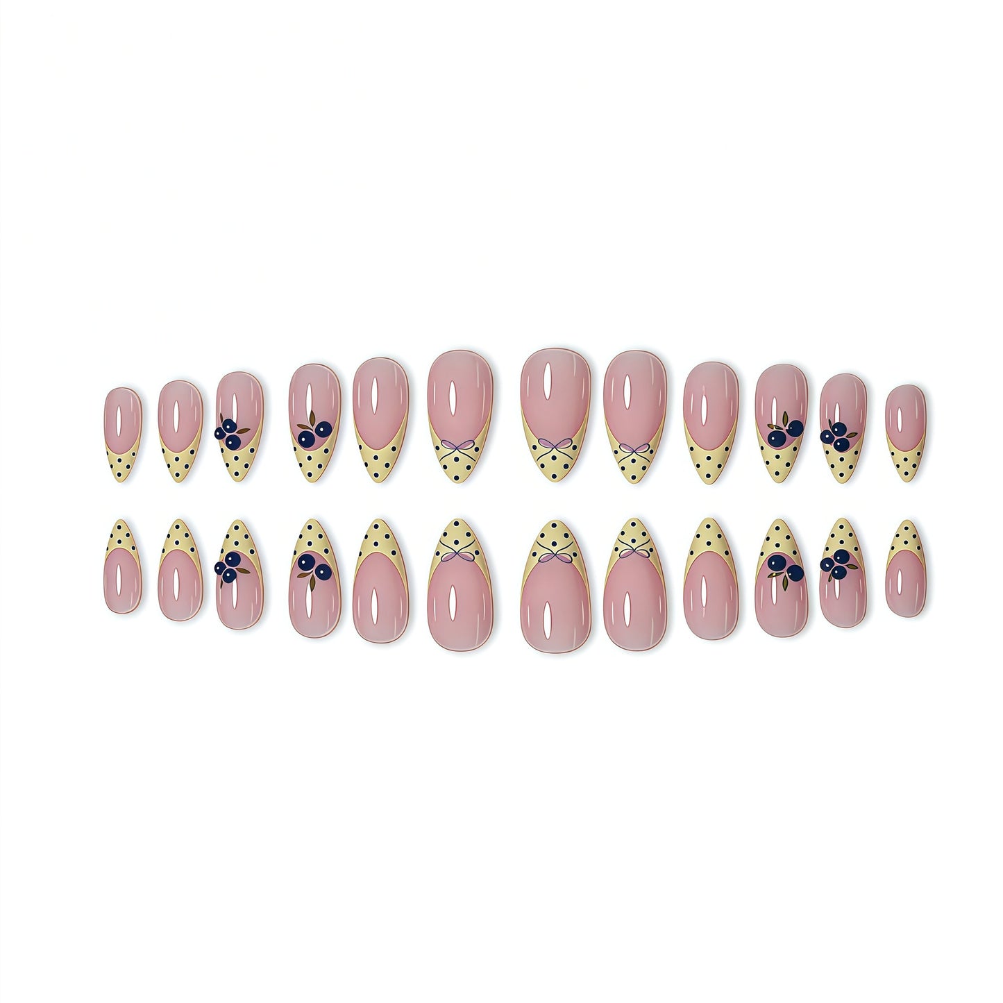 Elegante florale Themen Press-On Nagelverlängerungen Brehn