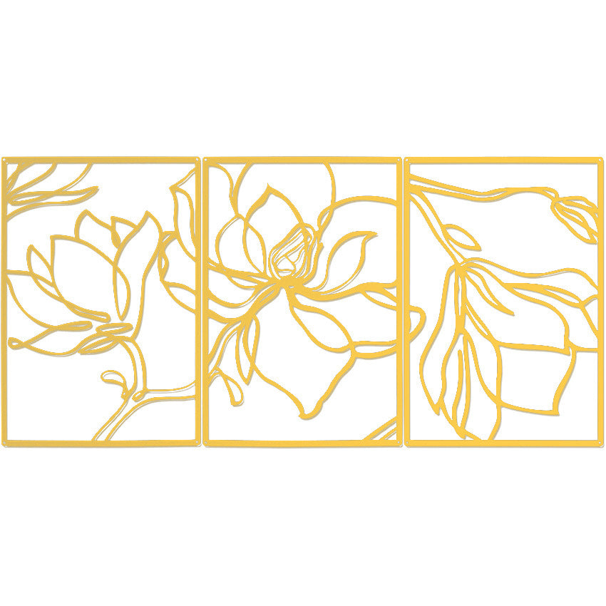 Elegante Florale Wandkunst Skulptur Set Brehn