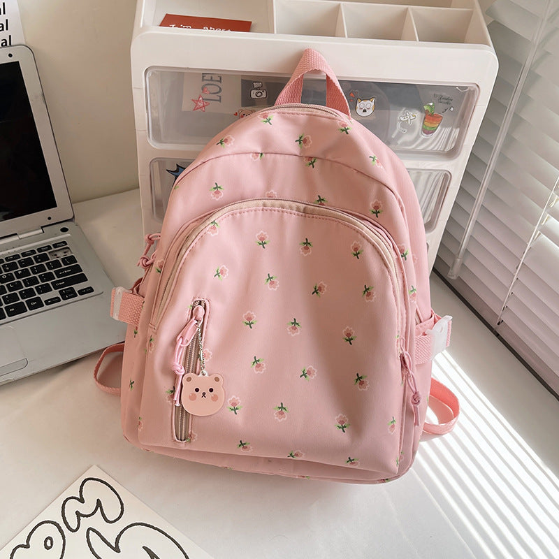 Blumendruck Freizeit Schul Rucksack