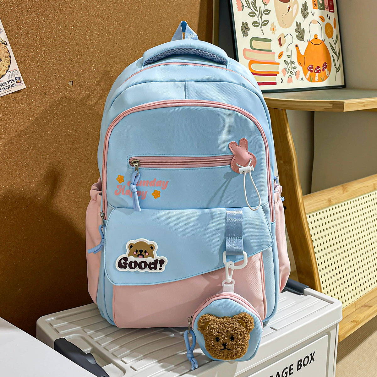 Rucksack mit Verspieltem Design und Gut Strukturierten Fächern Brehn