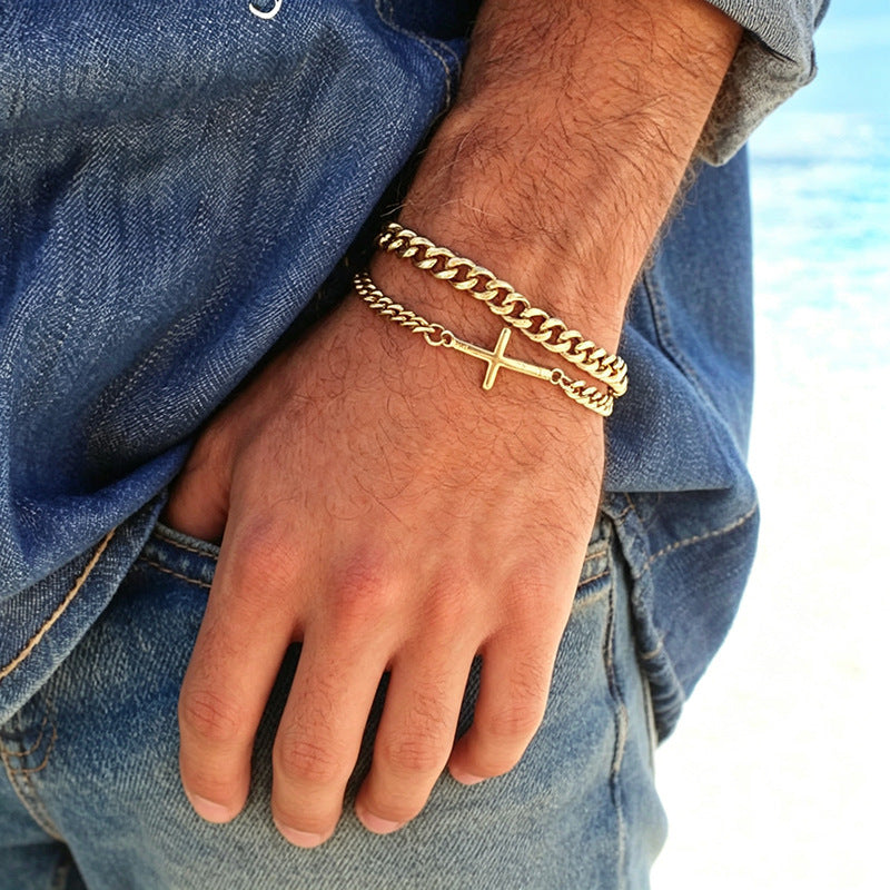 Goldene Kettenarmband Brehn