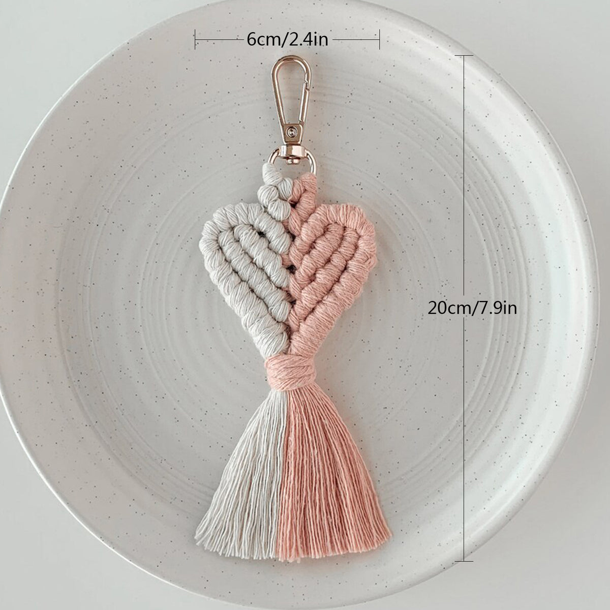 Macrame Herz Schlüsselbund Halter Brehn
